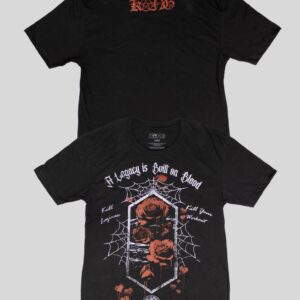 PLAYERA MANGA CORTA "A LEGACY IS BUILL ON BLOOD"